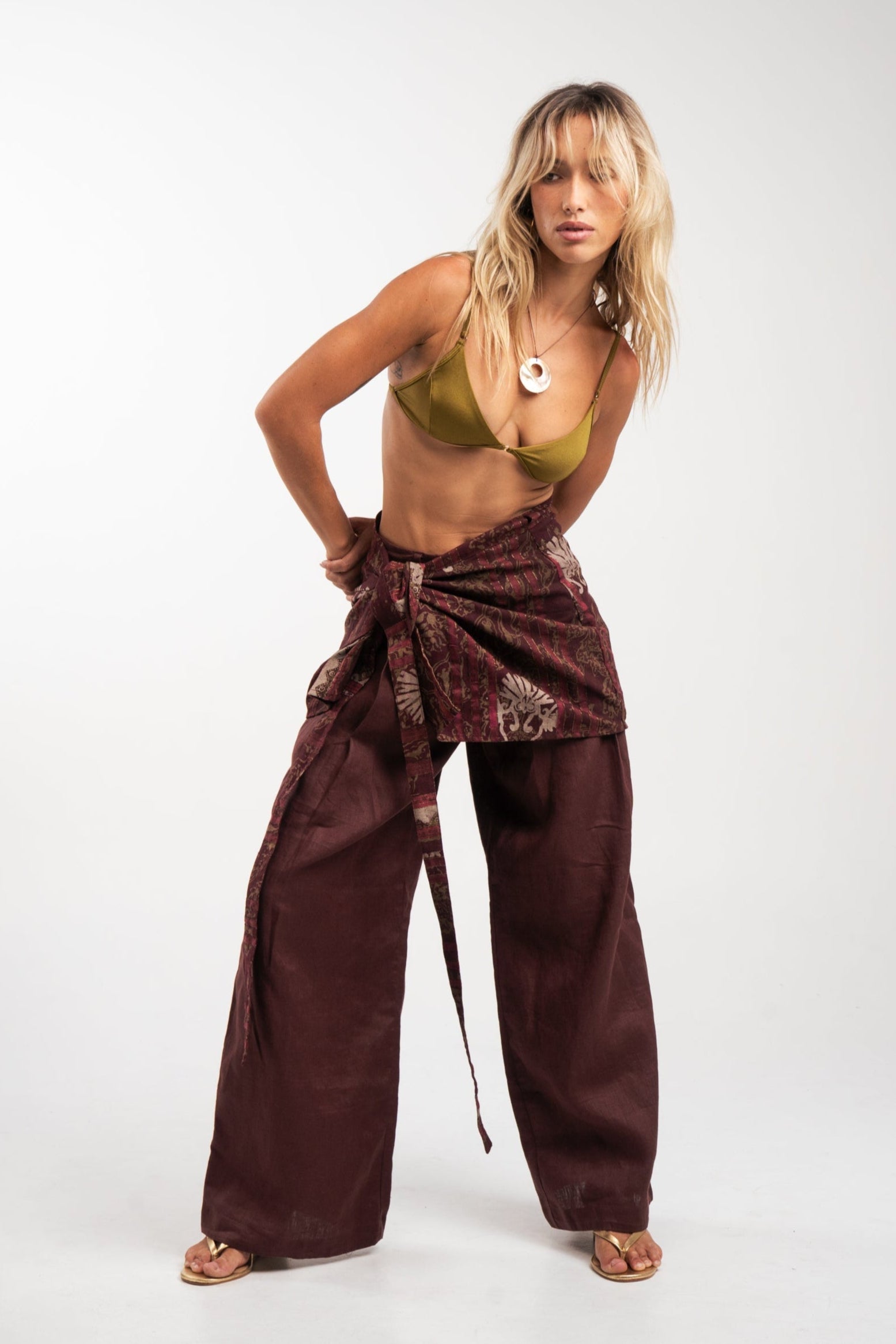 Vintage Batik Sarong Skirt- Warm Assorted