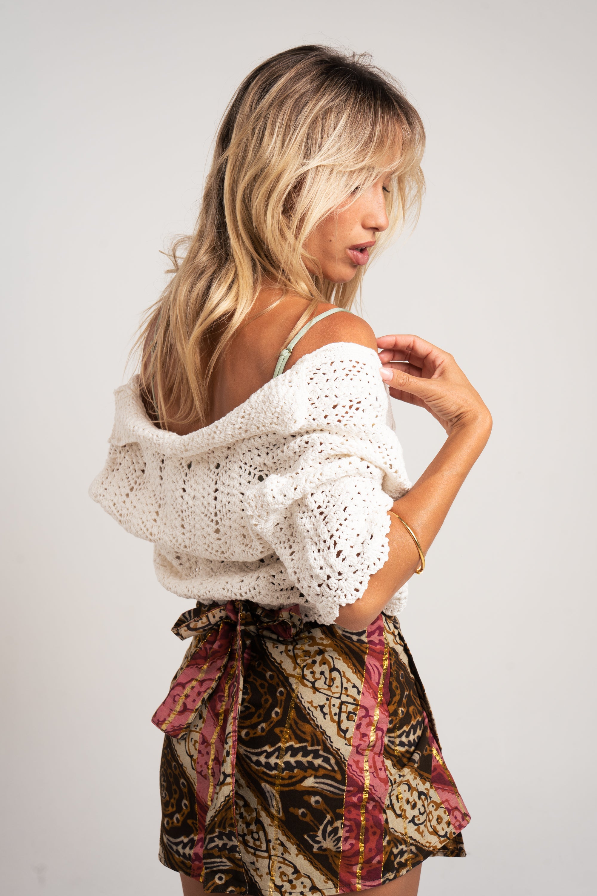 Vintage Batik Sarong Skirt- Brown Assorted