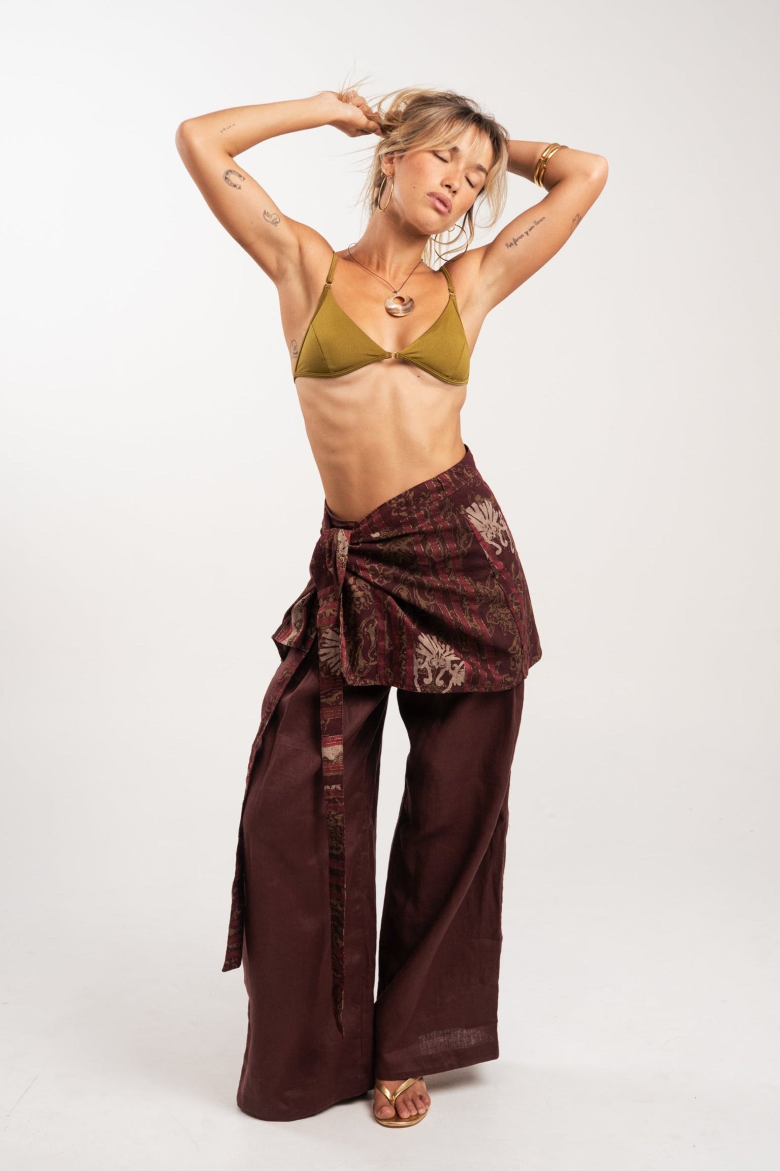 Vintage Batik Sarong Skirt- Warm Assorted